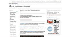 Desktop Screenshot of gas-engine-parts-and-information.com